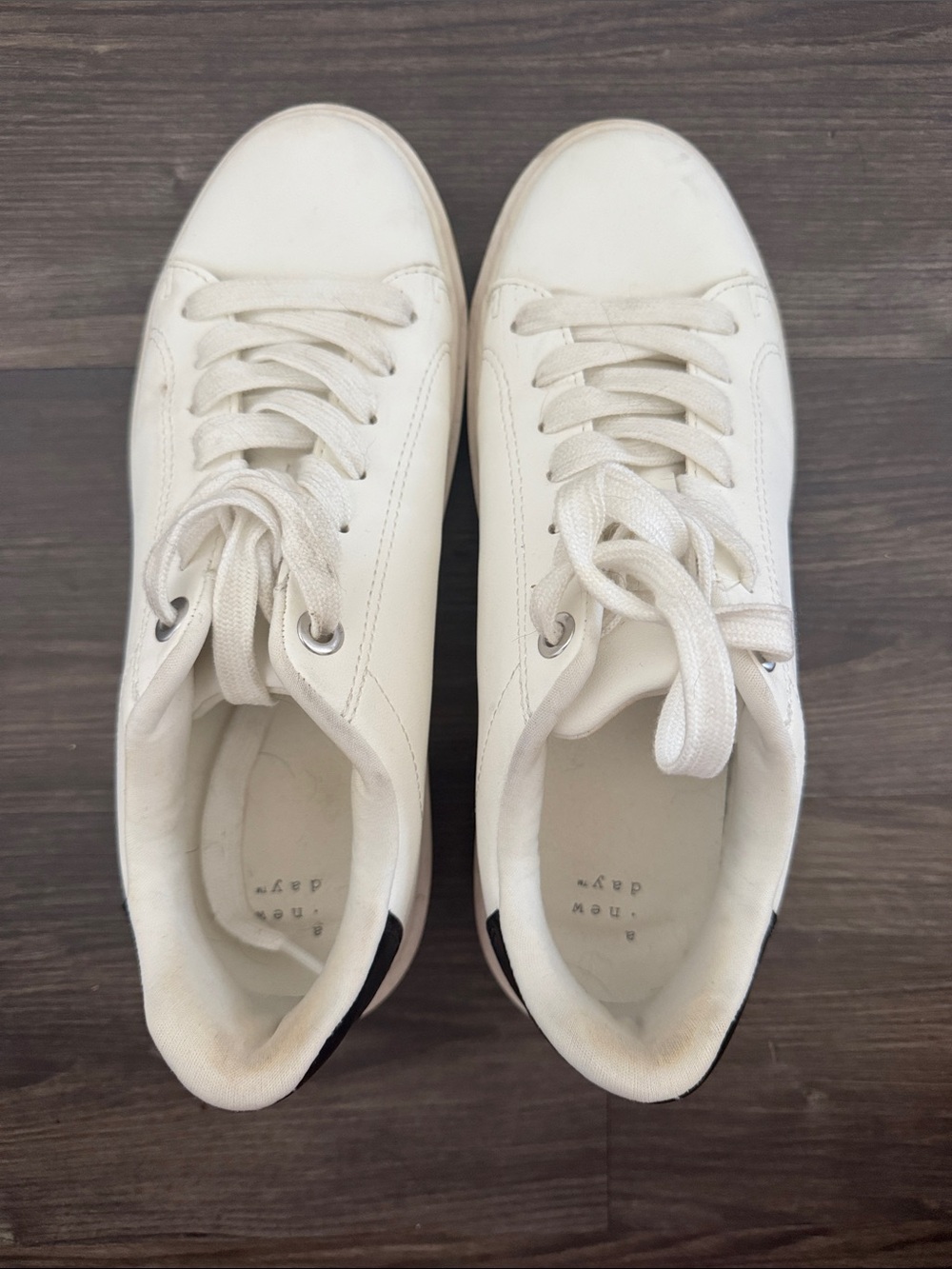 White Low-Top Leather Sneakers